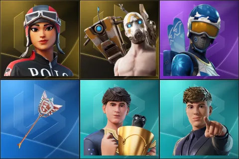 Polo Prodigy, Psycho Bandit, Mogul Master, The Axe of Champions 2.0, Bugha, Clix