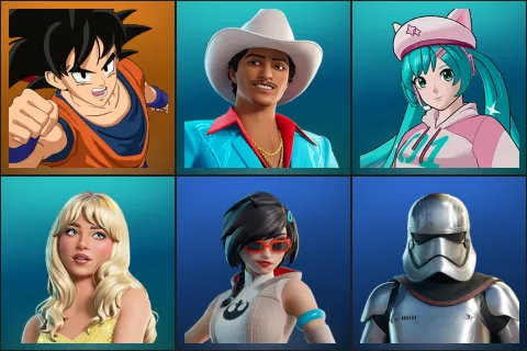 Son Goku, Die With A Smile Bruno, Neko Hatsune Miku, Sabrina Carpenter, Apprentice Evie, Captain Phasma