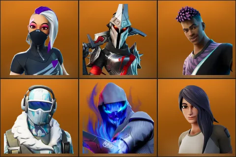 Catalyst, Eternal Knight, Fade, Frostbite, Fusion, Gear Specialist Maya