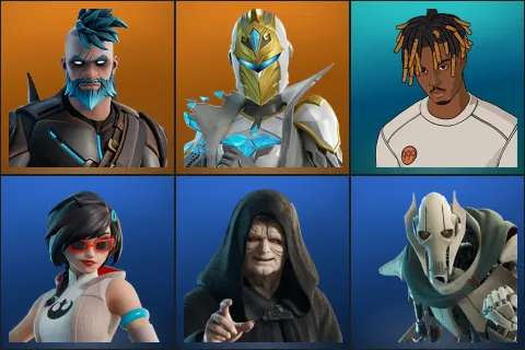 Omegarok, Spectra Knight, Slayer Juice WRLD, Apprentice Evie, Emperor Palpatine, General Grievous