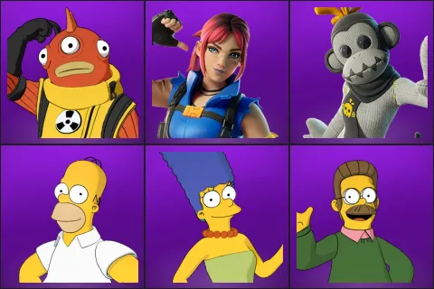Blinky Fishstick, Explorer Emilie, GHOST Monks, Homer Simpson, Marge Simpson, Ned Flanders