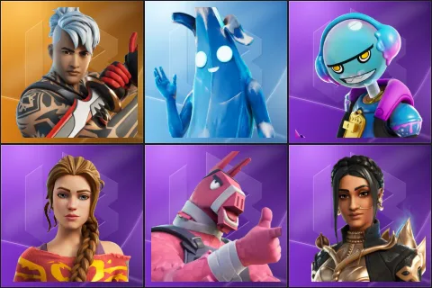 Ronin, Polar Peely, Gumbo, Haven, Lt. John Llama, Shanta