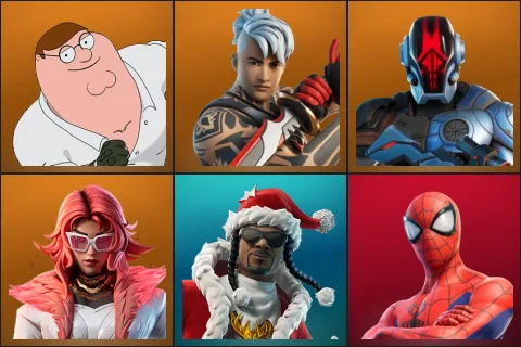 Peter Griffin, Ronin, The Foundation, Valeria, Santa Dogg, Spider-Man