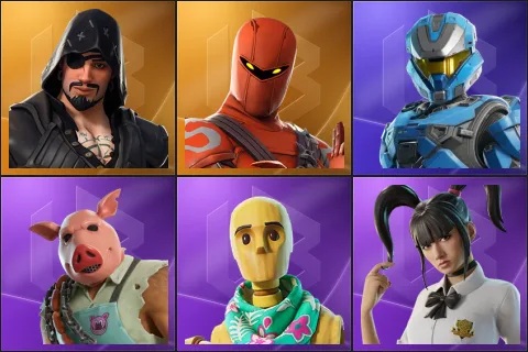 Blackheart, Hybrid, UNSC Spartan, Pig the Butcher, Summer Dummy, Yuki Yubari