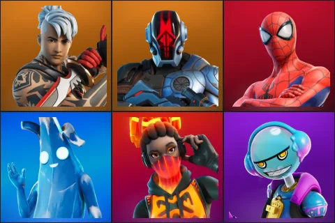 Ronin, The Foundation, Spider-Man, Polar Peely, Tectonic Komplex, Gumbo