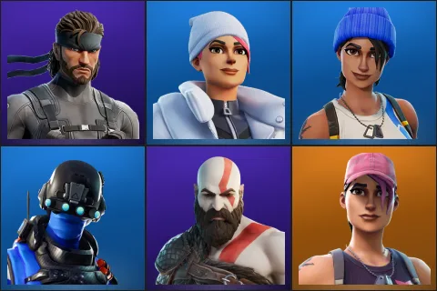 Solid Snake, Blizzard Bomber, Blue Team Leader, Carbon Commando, Kratos, Rose Team Leader