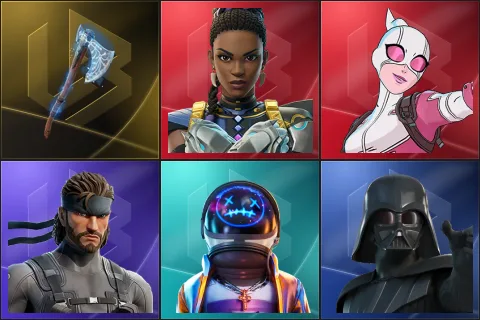 Leviathan Axe, Shuri, Gwenpool, Solid Snake, Astro Jack, Darth Vader