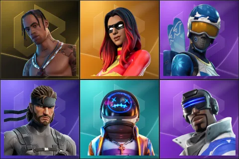 Travis Scott, Joltara, Mogul Master, Solid Snake, Astro Jack, Blue Striker