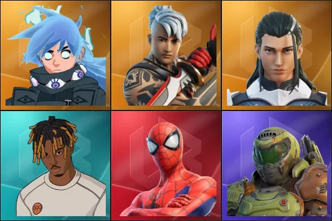 Nezumi, Ronin, The Ageless, Slayer Juice WRLD, Spider-Man, Doom Slayer