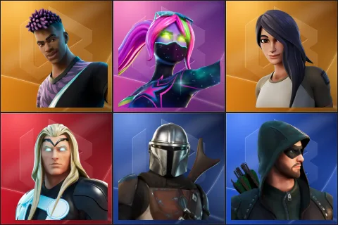 Fade, Galaxia, Gear Specialist Maya, Thor, Mandalorian, Green Arrow