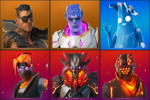 Joey, Kymera, Polar Peely, Incinerator Kuno, Molten Ragnarok, Roast Lord