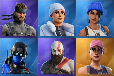 Solid Snake, Blizzard Bomber, Blue Team Leader, Carbon Commando, Kratos, Rose Team Leader