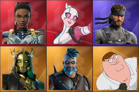 Shuri, Gwenpool, Solid Snake, Hades, Omegarok, Peter Griffin