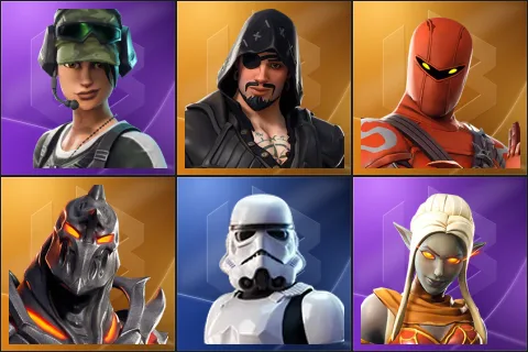 Trailblazer, Blackheart, Hybrid, Ruin, Imperial Stormtrooper, Ember