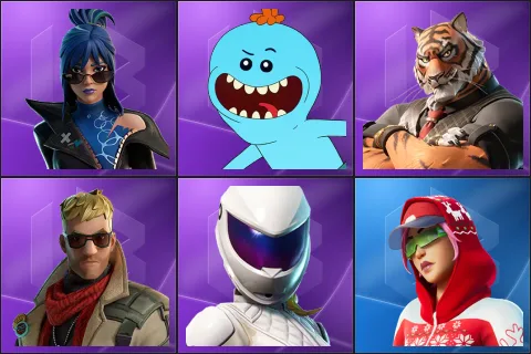 Hope, Mr. Meeseeks, Oscar, Vengeance Jones, Whiteout, Arctic Adeline