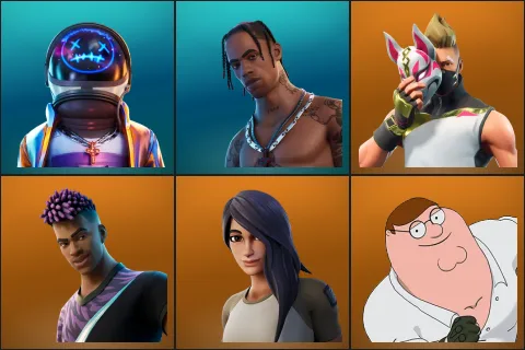 Astro Jack, Travis Scott, Drift, Fade, Gear Specialist Maya, Peter Griffin