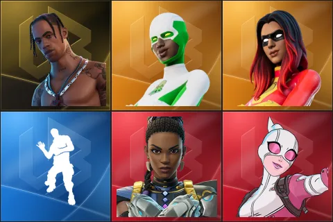 Travis Scott, Backlash, Joltara, Laugh It Up, Shuri, Gwenpool