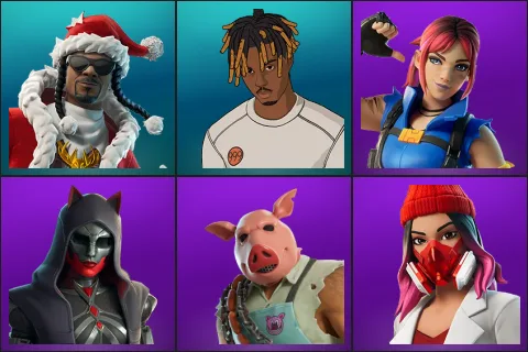 Santa Dogg, Slayer Juice WRLD, Explorer Emilie, Felina, Pig the Butcher, Yulejacket