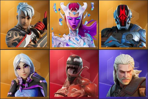 Ronin, The Cube Queen, The Foundation, Torin, Carnage, Geralt of Rivia