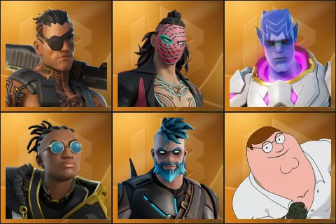 Joey, Kado Thorne, Kymera, Malik, Omegarok, Peter Griffin