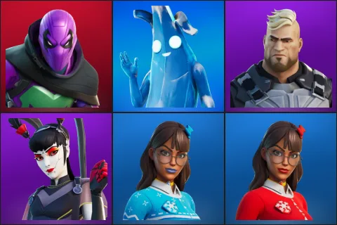 Prowler, Polar Peely, Gunnar, Tsuki 2.0, Blizzabelle, Krisabelle