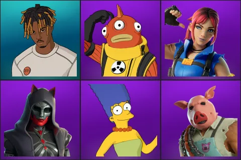 Slayer Juice WRLD, Blinky Fishstick, Explorer Emilie, Felina, Marge Simpson, Pig the Butcher