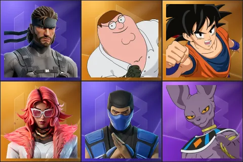Solid Snake, Peter Griffin, Son Goku, Valeria, Sub-Zero (MK3), Beerus
