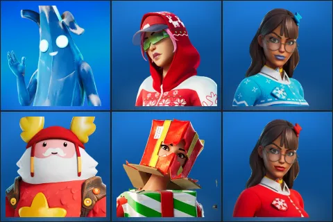 Polar Peely, Arctic Adeline, Blizzabelle, Guff Gringle, Holiday Boxy, Krisabelle
