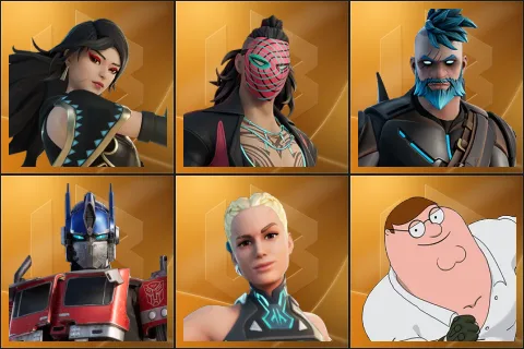 Era, Kado Thorne, Omegarok, Optimus Prime, Paradigm (Reality-659), Peter Griffin