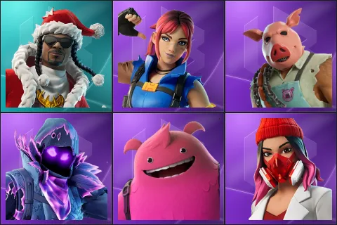 Santa Dogg, Explorer Emilie, Pig the Butcher, Storm-Wild Raven, Yeddy, Yulejacket