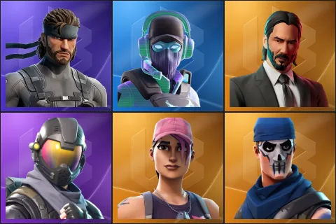 Solid Snake, Breakpoint, John Wick, Rogue Agent, Rose Team Leader, Warpaint