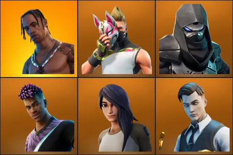 Travis Scott, Drift, Enforcer, Fade, Gear Specialist Maya, Midas