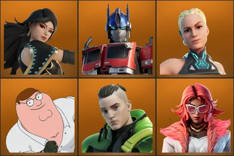 Era, Optimus Prime, Paradigm (Reality-659), Peter Griffin, Twyn, Valeria