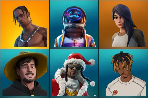 Travis Scott, Astro Jack, Gear Specialist Maya, MrBeast, Santa Dogg, Slayer Juice WRLD