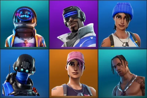 Astro Jack, Blue Striker, Blue Team Leader, Carbon Commando, Rose Team Leader, Travis Scott