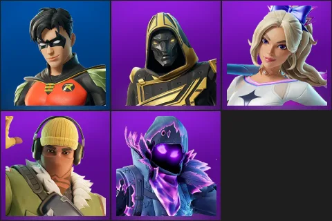 Robin, Blitz Knight, Haylee Skye, Recon Raptor, Storm-Wild Raven