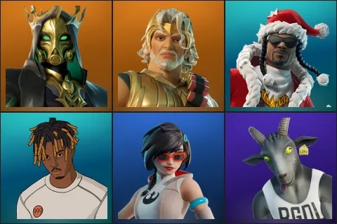 Hades, Zeus, Santa Dogg, Slayer Juice WRLD, Apprentice Evie, A Goat