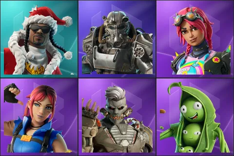 Santa Dogg, T-60 Power Armor, Brite Raider, Explorer Emilie, Megalo Don, Peabody