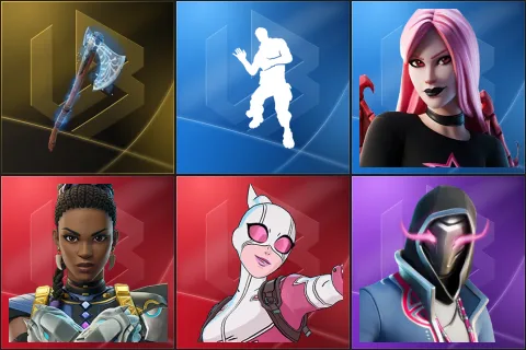 Leviathan Axe, Laugh It Up, Haze, Shuri, Gwenpool, Xander