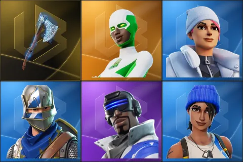 Leviathan Axe, Backlash, Blizzard Bomber, Blue Squire, Blue Striker, Blue Team Leader