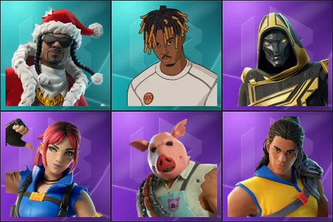 Santa Dogg, Slayer Juice WRLD, Blitz Knight, Explorer Emilie, Pig the Butcher, Trailblazer Tai