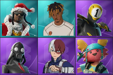 Santa Dogg, Slayer Juice WRLD, 1-Ball, Chaos Director, Shoto Todoroki, Undercover Skye