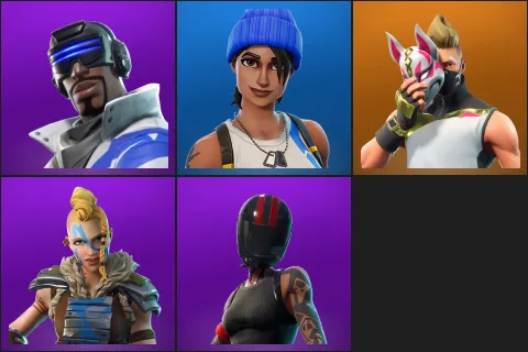 Blue Striker, Blue Team Leader, Drift, Huntress, Redline