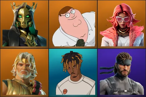 Hades, Peter Griffin, Valeria, Zeus, Slayer Juice WRLD, Solid Snake