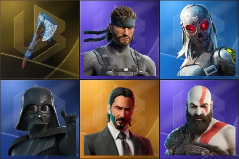 Leviathan Axe, Solid Snake, Zadie, Darth Vader, John Wick, Kratos