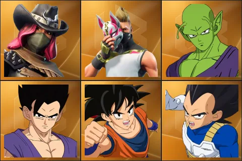 Calamity, Drift, Piccolo, Son Gohan, Son Goku, Vegeta
