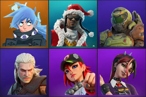 Nezumi, Santa Dogg, Doom Slayer, Geralt of Rivia, Dusty, Helsie