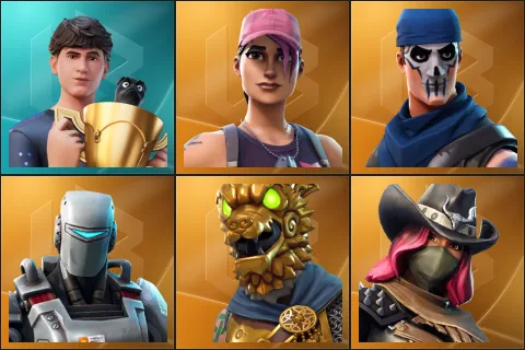 Bugha, Rose Team Leader, Warpaint, A.I.M., Battle Hound, Calamity