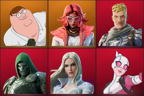 Peter Griffin, Valeria, Captain Jones, Doom, Emma Frost, Gwenpool