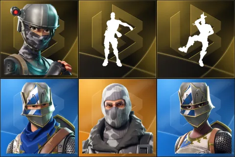 Elite Agent, Floss, Take The L, Blue Squire, Havoc, Royale Knight
